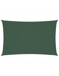 Parasole a Vela Oxford Rettangolare 2x5 m Verde Scuro 2