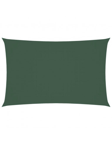 Parasole a Vela Oxford Rettangolare 2x5 m Verde Scuro