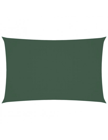 Parasole a Vela Oxford Rettangolare 2x5 m Verde Scuro
