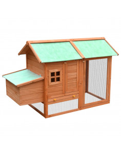 Gabbia per Polli in Legno Massello di Pino e Abete 170x81x110cm 2