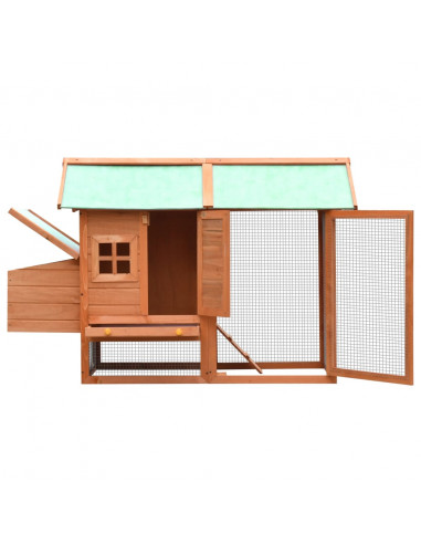 Gabbia per Polli in Legno Massello di Pino e Abete 170x81x110cm