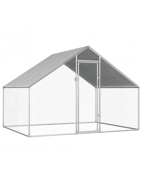 Gabbia per Polli da Esterno 2,75x2x1,92m in Acciaio Zincato