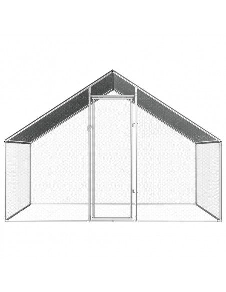 Gabbia per Polli da Esterno 2,75x2x1,92m in Acciaio Zincato