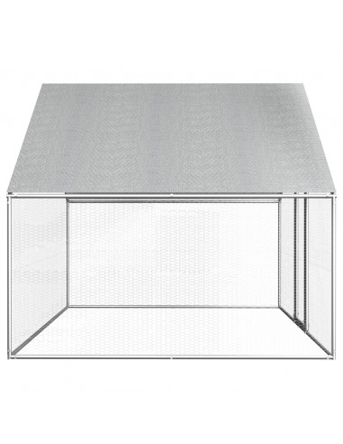 Gabbia per Polli da Esterno 2,75x2x1,92m in Acciaio Zincato