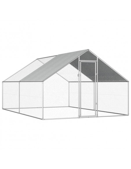 Gabbia per Polli da Esterno 2,75x4x1,92m in Acciaio Zincato