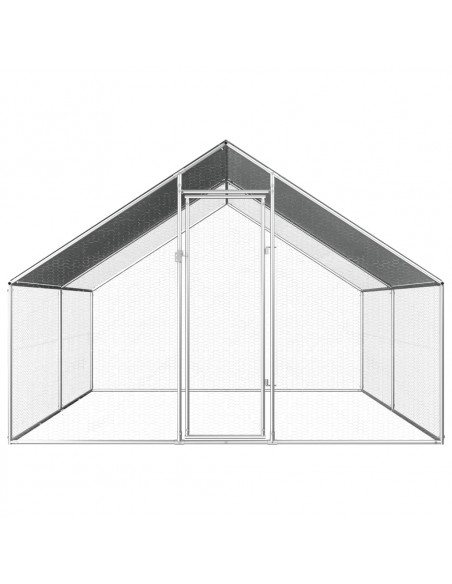 Gabbia per Polli da Esterno 2,75x4x1,92m in Acciaio Zincato