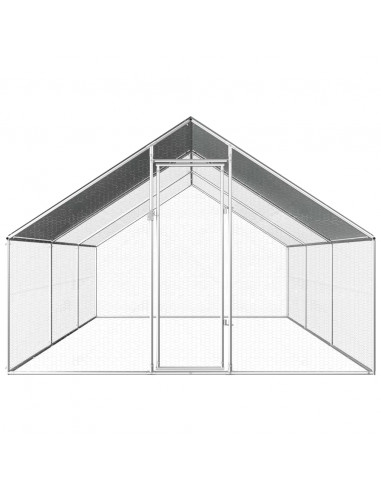 Gabbia per Polli da Esterno 2,75x6x1,92m in Acciaio Zincato