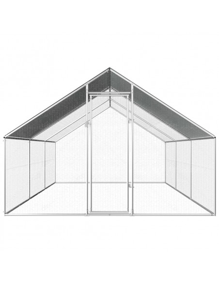 Gabbia per Polli da Esterno 2,75x6x1,92m in Acciaio Zincato