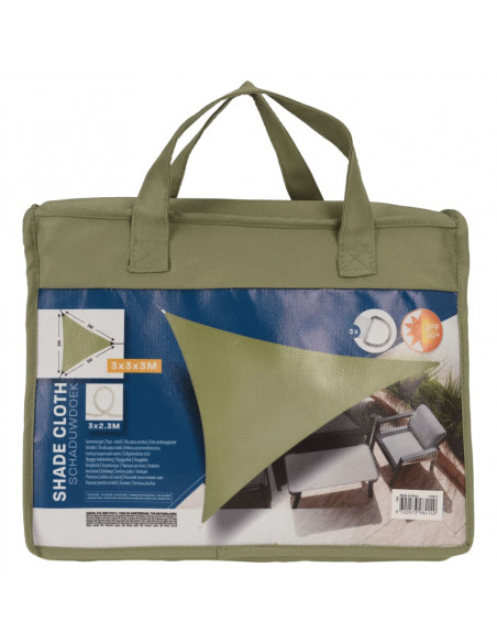 ProGarden Vela Parasole 3x3x3 m Verde a Triangolo