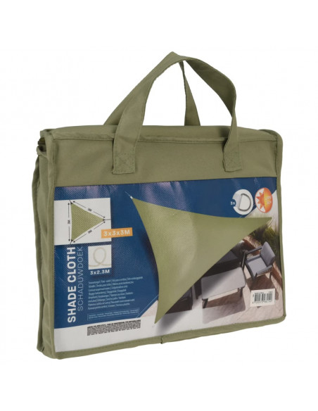ProGarden Vela Parasole 3x3x3 m Verde a Triangolo