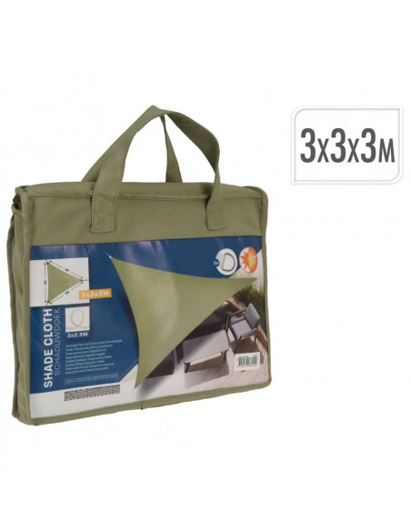 ProGarden Vela Parasole 3x3x3 m Verde a Triangolo