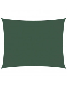 Parasole a Vela Oxford Rettangolare 5x6 m Verde Scuro 2