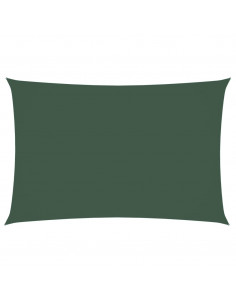 Parasole a Vela Oxford Rettangolare 2x4 m Verde Scuro 2