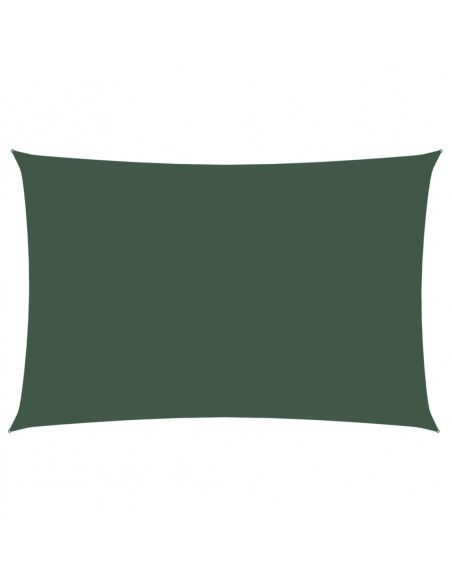 Parasole a Vela Oxford Rettangolare 2x4 m Verde Scuro