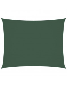 Parasole a Vela Oxford Rettangolare 3,5x4,5 m Verde Scuro 2