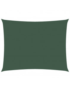 Parasole a Vela Oxford Rettangolare 2,5x3,5 m Verde Scuro 2