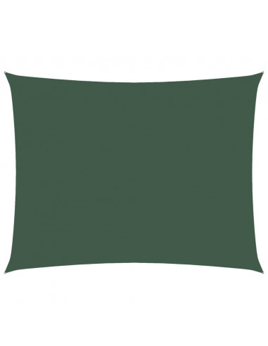 Parasole a Vela Oxford Rettangolare 2,5x3,5 m Verde Scuro