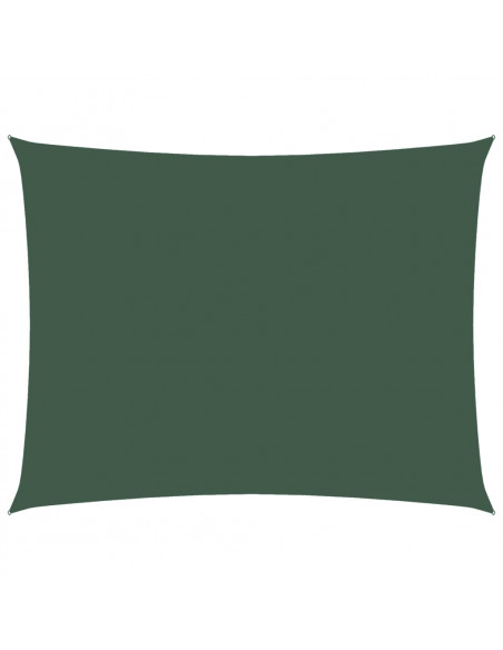 Parasole a Vela Oxford Rettangolare 2,5x3,5 m Verde Scuro