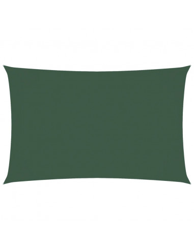 Parasole a Vela Oxford Rettangolare 4x7 m Verde Scuro