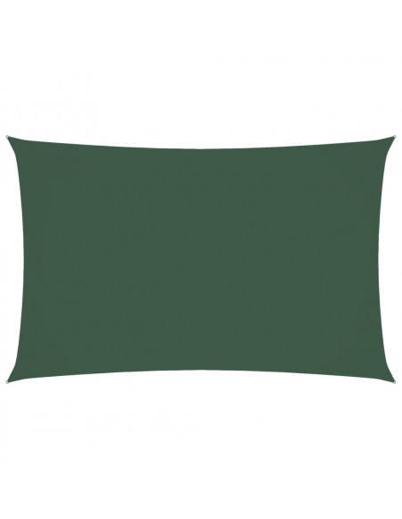 Parasole a Vela Oxford Rettangolare 4x7 m Verde Scuro