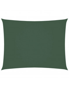 Parasole a Vela Oxford Rettangolare 4x6 m Verde Scuro 2