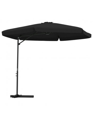 Ombrellone da Esterni con Palo in Acciaio 300 cm Nero