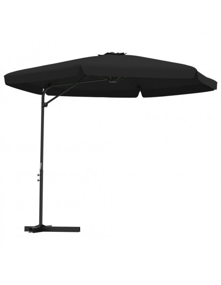 Ombrellone da Esterni con Palo in Acciaio 300 cm Nero