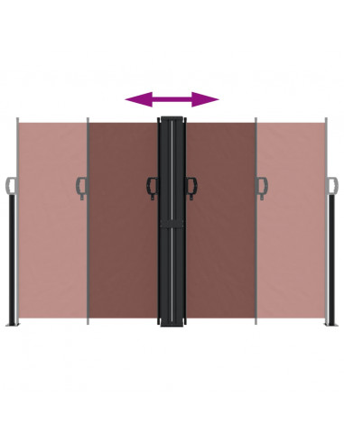 Tenda da Sole Laterale Retrattile Marrone 160x1000 cm