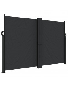Tenda da Sole Laterale Retrattile Nera 160x1000 cm 2