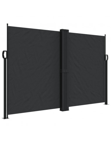 Tenda da Sole Laterale Retrattile Nera 160x1000 cm
