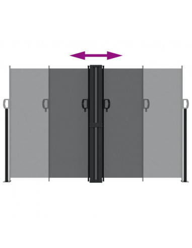 Tenda da Sole Laterale Retrattile Nera 160x1000 cm