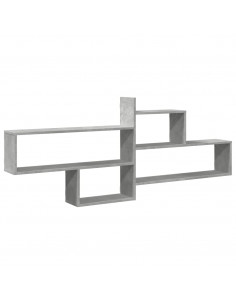 Mensola a Parete Grigio Cemento 167,5x18x68 cm in Truciolato 2
