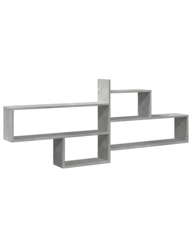Mensola a Parete Grigio Cemento 167,5x18x68 cm in Truciolato