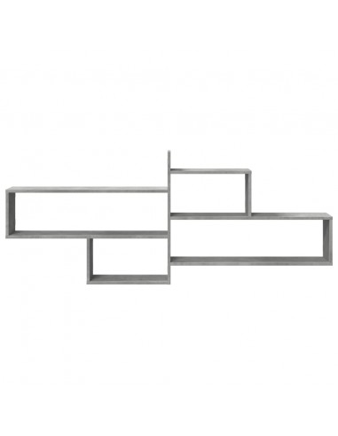 Mensola a Parete Grigio Cemento 167,5x18x68 cm in Truciolato