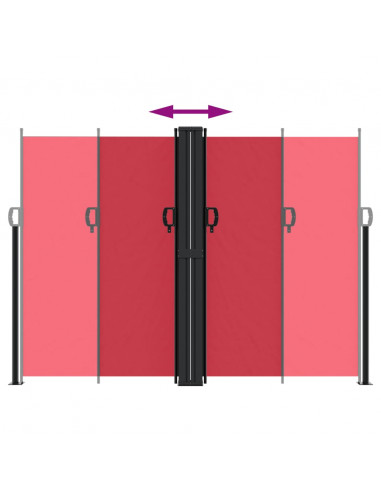 Tenda da Sole Laterale Retrattile Rossa 180x1000 cm