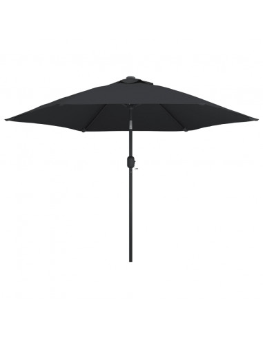 Ombrellone da Esterni con Palo in Metallo 300 cm Nero