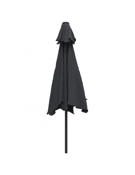 Ombrellone da Esterni con Palo in Metallo 300 cm Nero