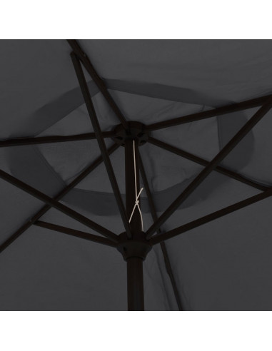 Ombrellone da Esterni con Palo in Metallo 300 cm Nero
