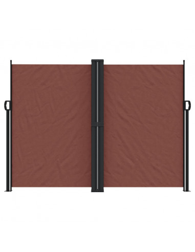Tenda da Sole Laterale Retrattile Marrone 180x1000 cm