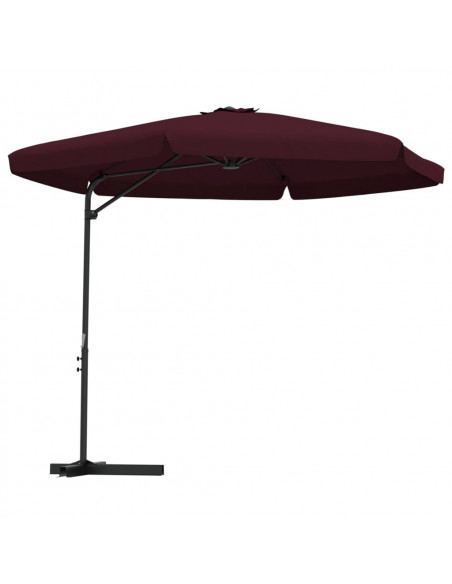 Ombrellone da Giardino con Palo in Acciaio 300 cm Rosso Bordò