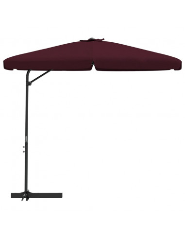 Ombrellone da Giardino con Palo in Acciaio 300 cm Rosso Bordò