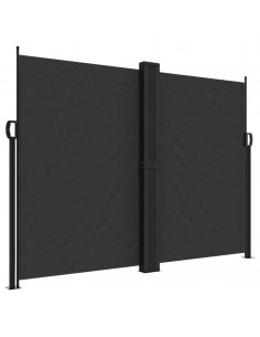 Tenda da Sole Laterale Retrattile Nera 180x1000 cm 2