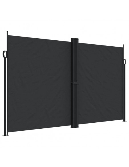 Tenda da Sole Laterale Retrattile Nera 200x1000 cm