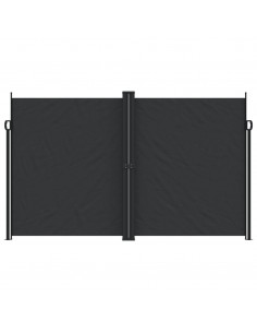 Tenda da Sole Laterale Retrattile Nera 200x1000 cm 2