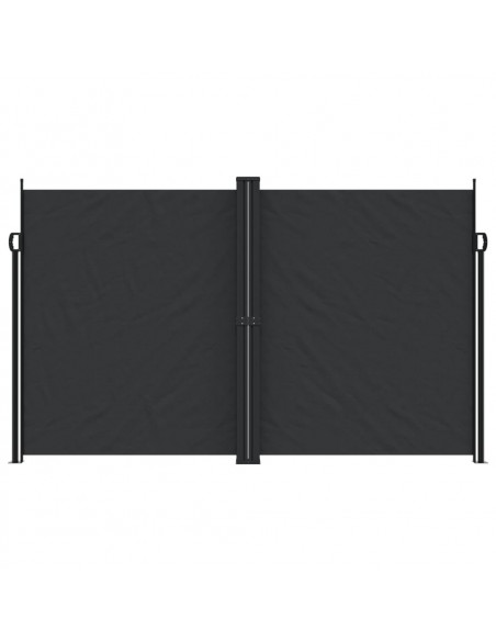Tenda da Sole Laterale Retrattile Nera 200x1000 cm