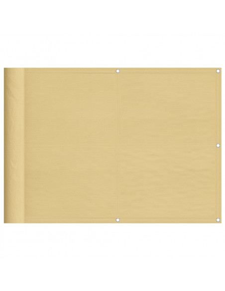 Paravento da Balcone Sabbia 75x600 cm 100% Poliestere Oxford