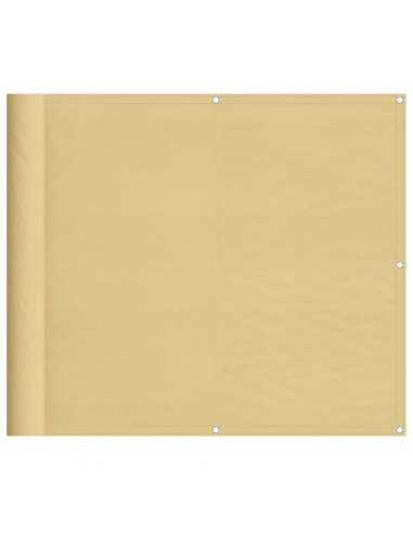 Paravento da Balcone Sabbia 90x500 cm 100% Poliestere Oxford