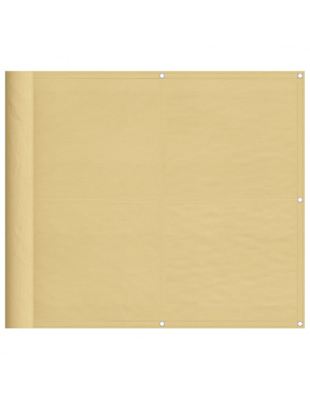 Paravento da Balcone Sabbia 90x500 cm 100% Poliestere Oxford