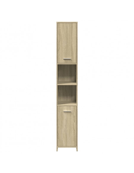 Set Mobili da Bagno 3 pz Rovere Sonoma in Legno Multistrato