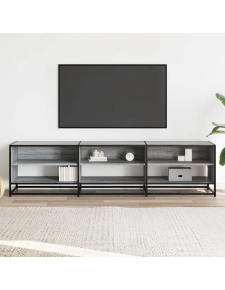 Mobile Porta TV Grigio Sonoma 180x40x46 cm in Truciolato